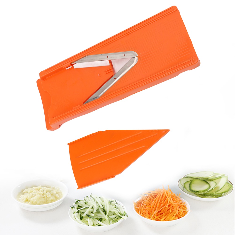 Mandoline Slicer Guard - Pemotong Mandolin ABS Oranye dengan Pelindung
