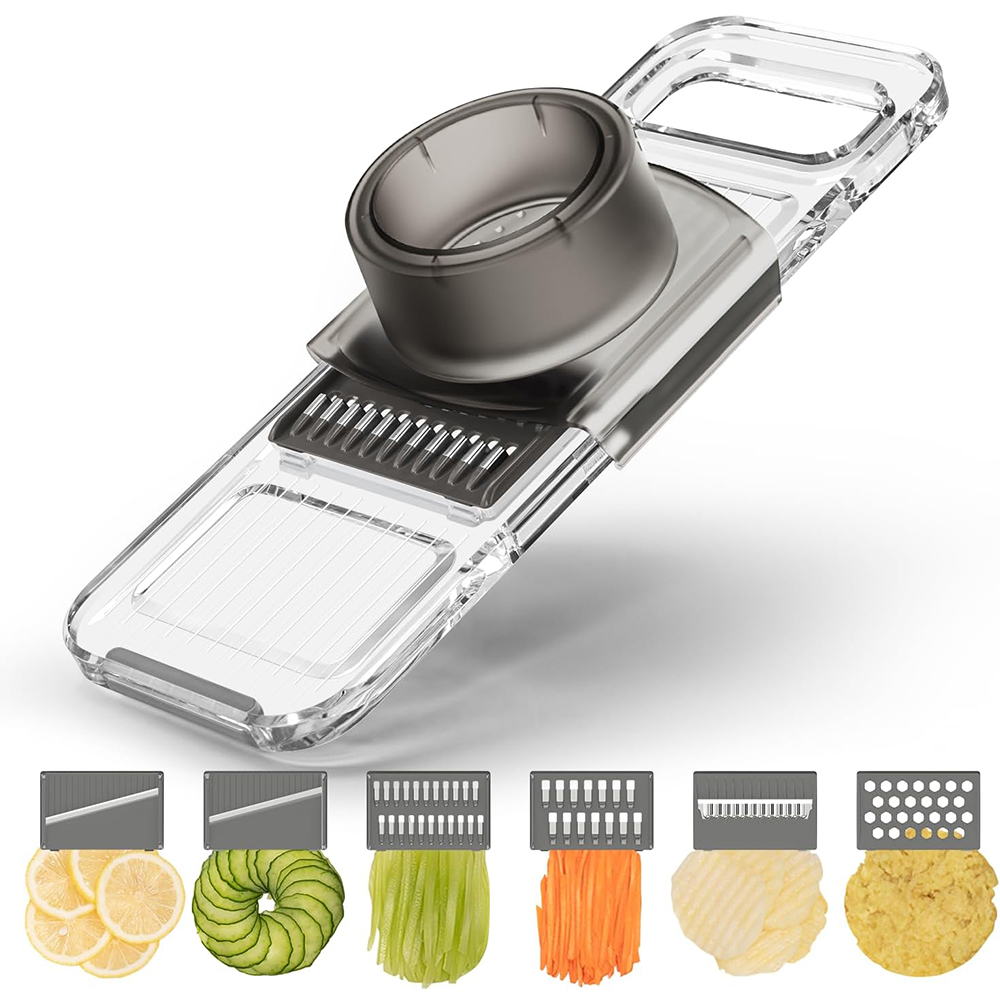 Mandoline Slicer Guard - LMETJMA 6 in 1 Pemotong Mandolin