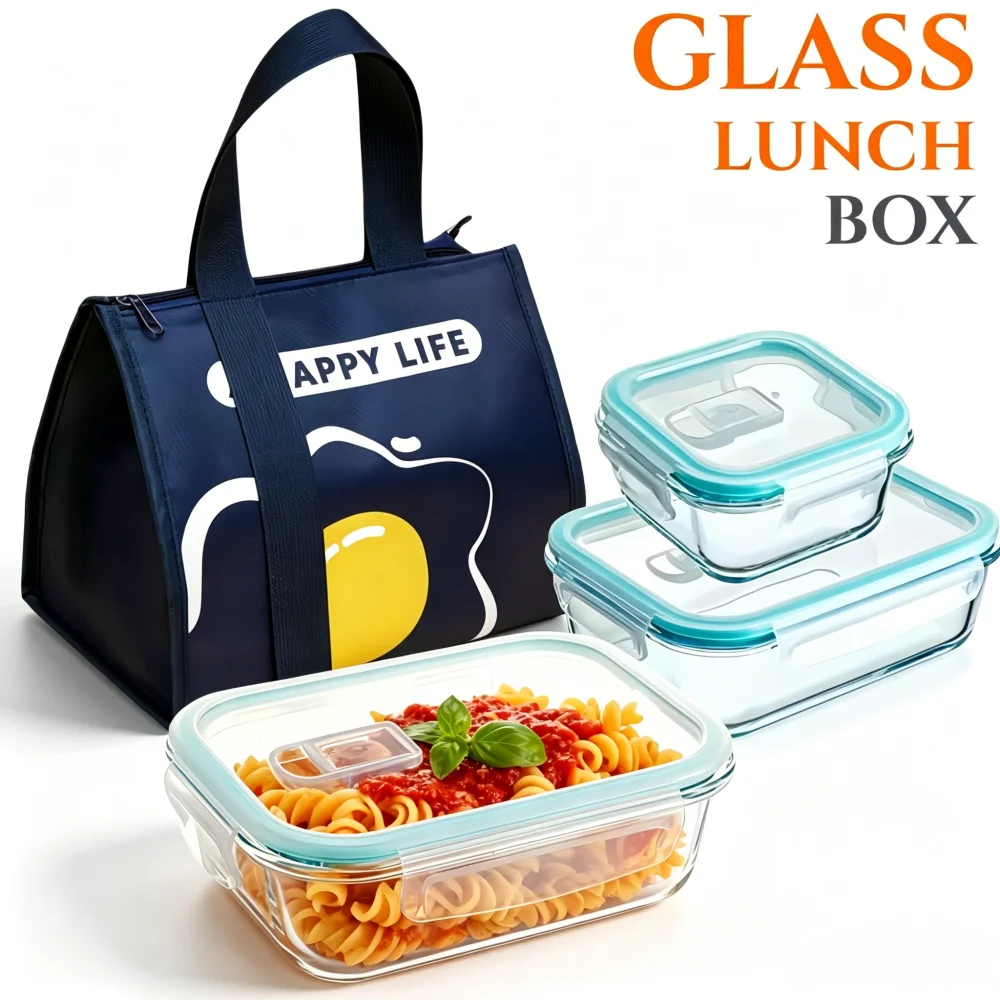 Meal Prep Burrito - Kotak Makan Siang Kaca Bebas BPA,