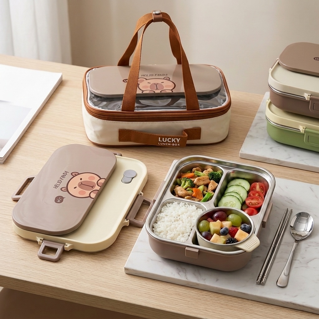Meal Prep Soup - Set Kotak Makan Siang Bento Stainless