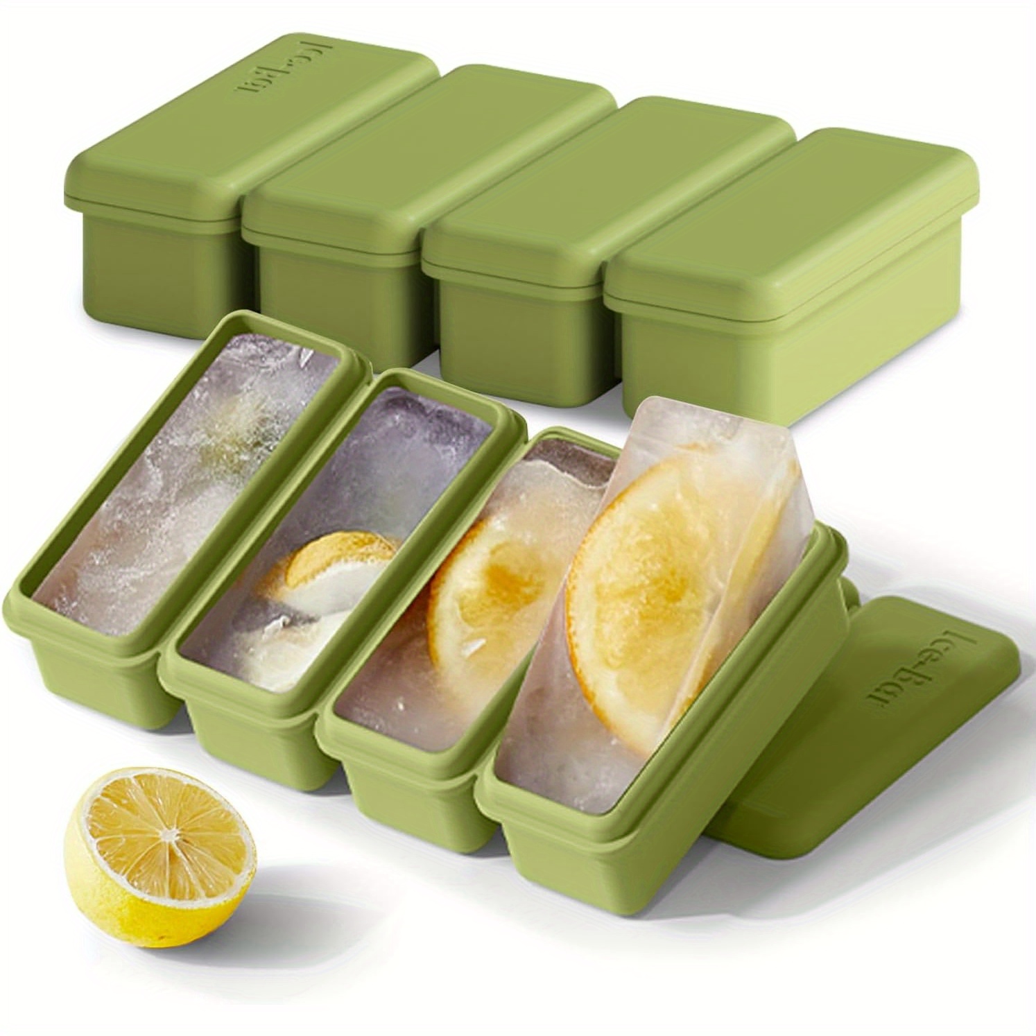 Meal Prep Frozen - 4 Cetakan Es Batu Silikon dengan
