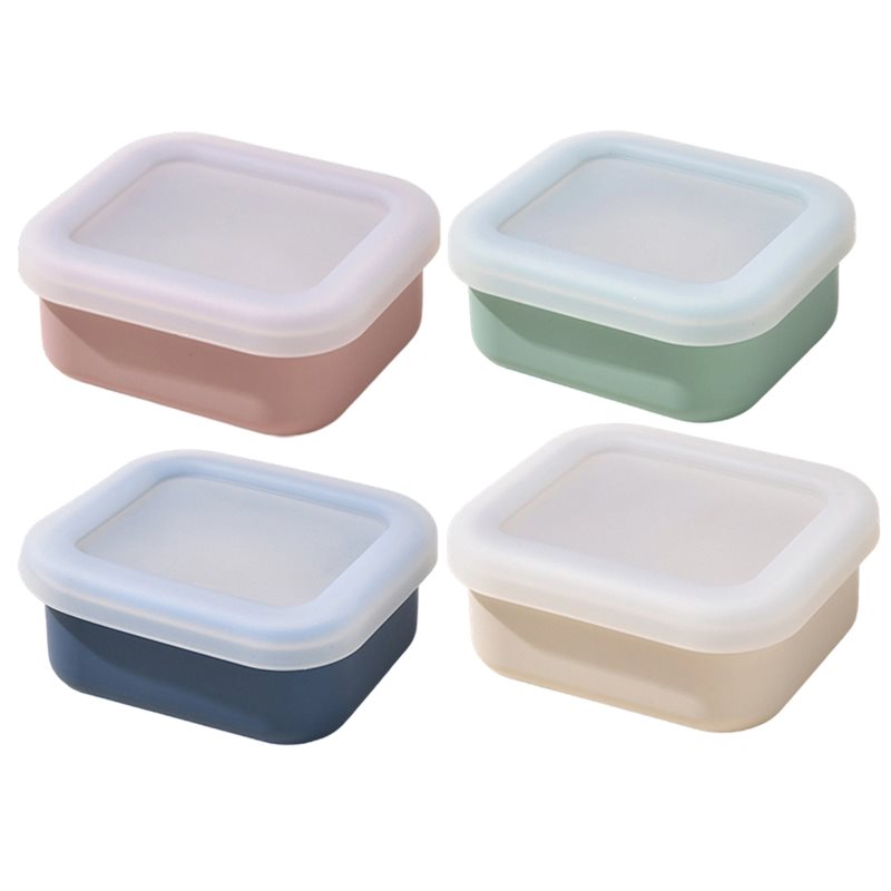 Meal Prep Soup - Cetakan Silikon AB33-4-Pack Dengan Tutup Untuk