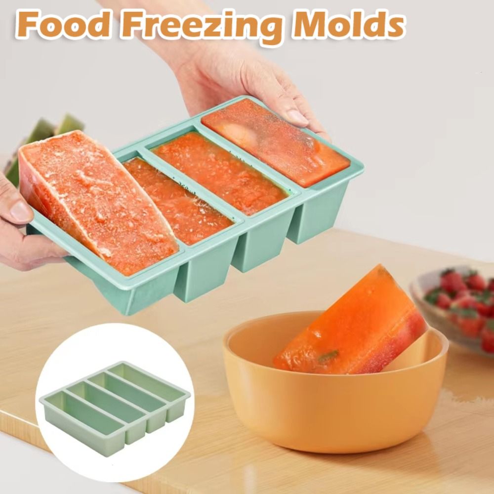 Meal Prep Frozen - Cetakan Pembeku Makanan 4 Kotak Baru,
