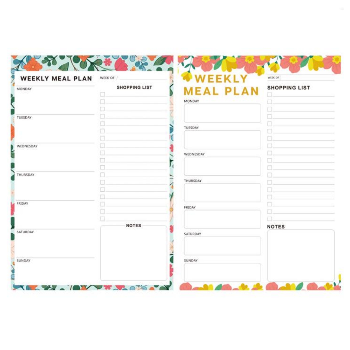 Meal Prep Grocery List - Perencana Makanan Magnet Kulkas Bantalan Perencanaan