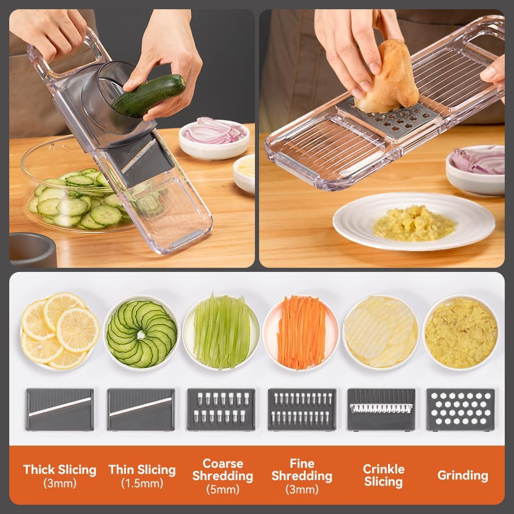 LMETJMA 6 in 1 Pemotong Mandol - Mandoline Slicer Guard ulasan dan harga