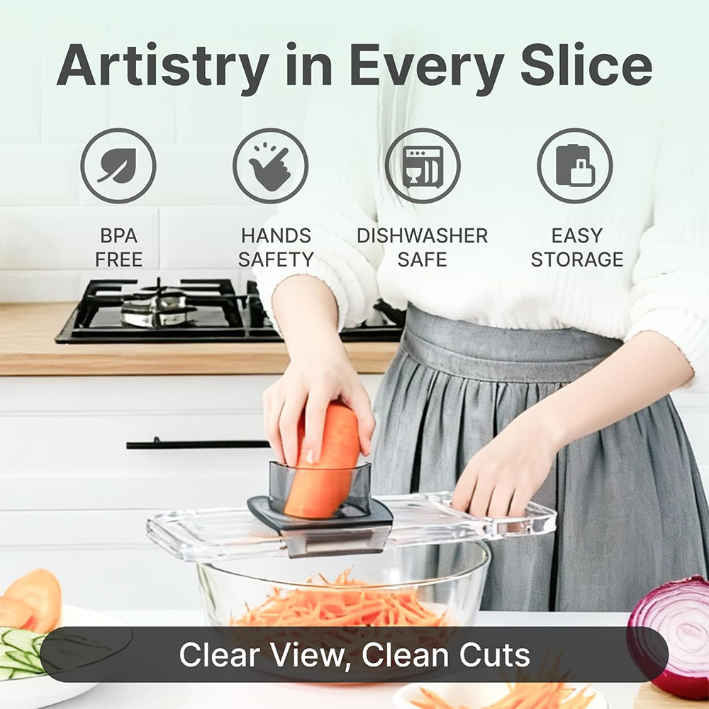 LMETJMA 6 in 1 Pemotong Mandol - Mandoline Slicer Guard ulasan dan harga