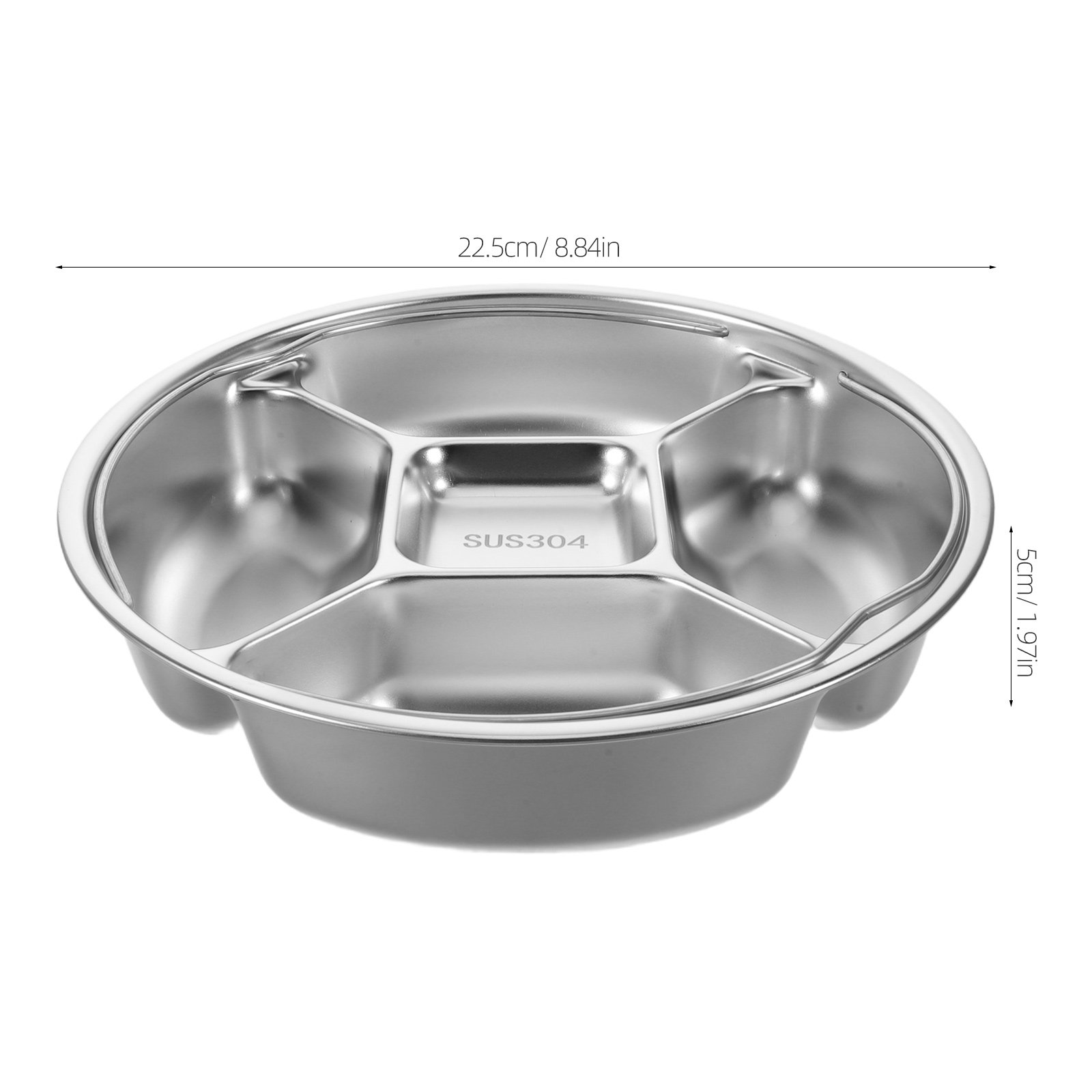 Piring Kontrol Porsi 5 Bagian  - Meal Prep Diet ulasan dan harga