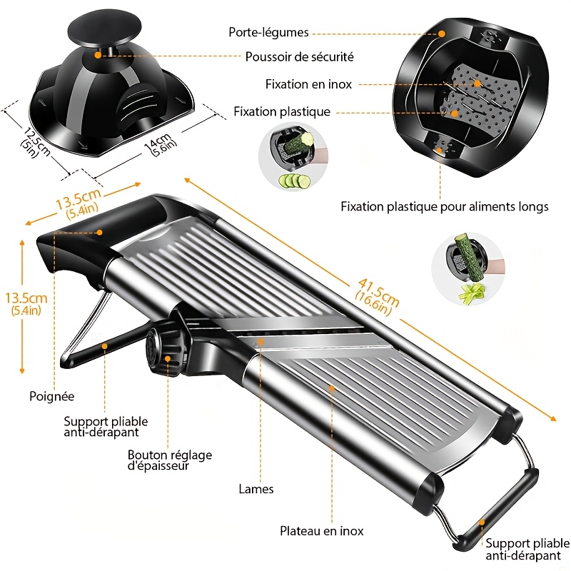 Pemotong Mandolin Baja Tahan K - Mandoline Slicer Guard ulasan dan harga