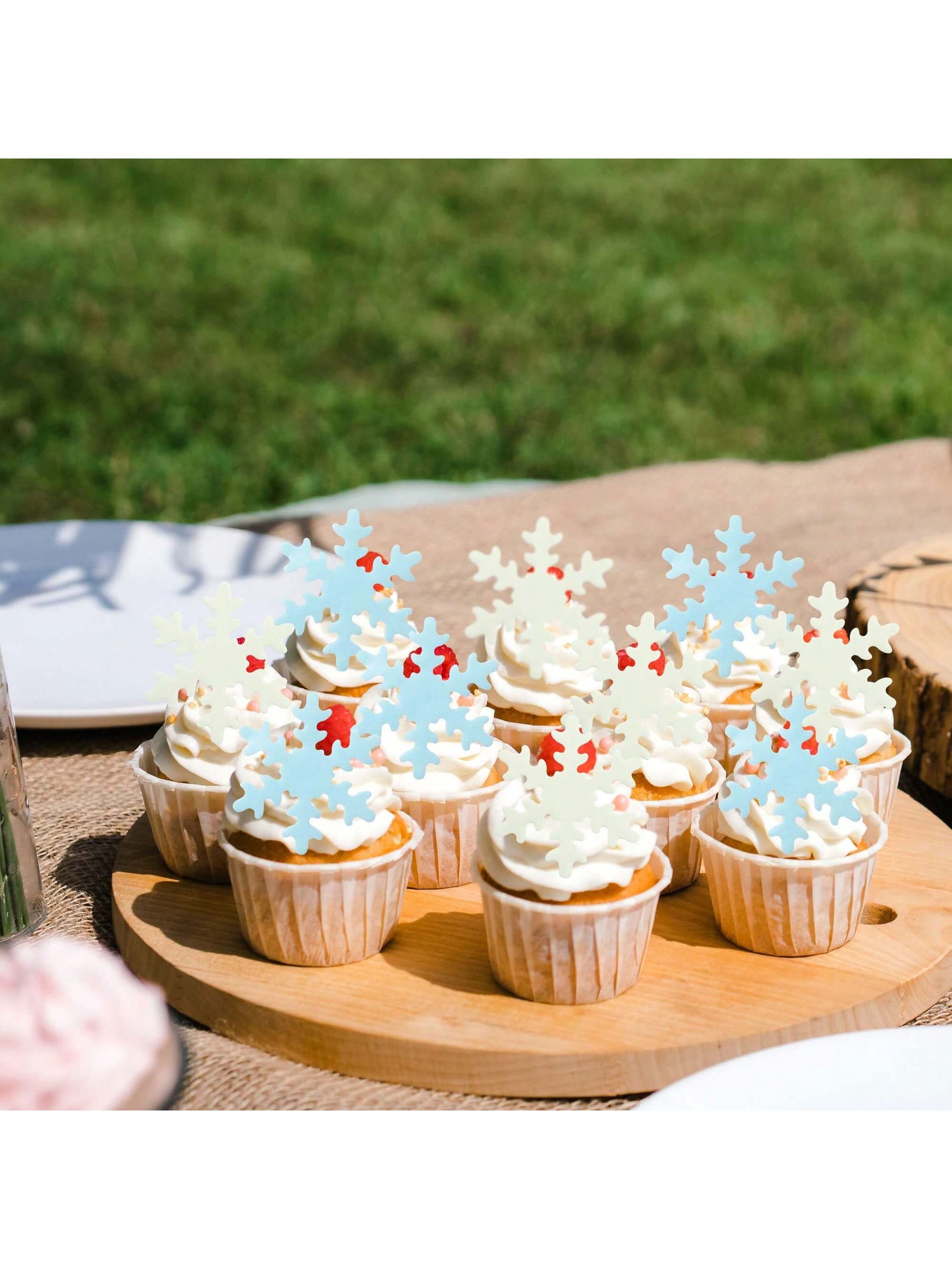 50 Buah Topper Cupcake Biru Pu - Meal Prep Frozen ulasan dan harga