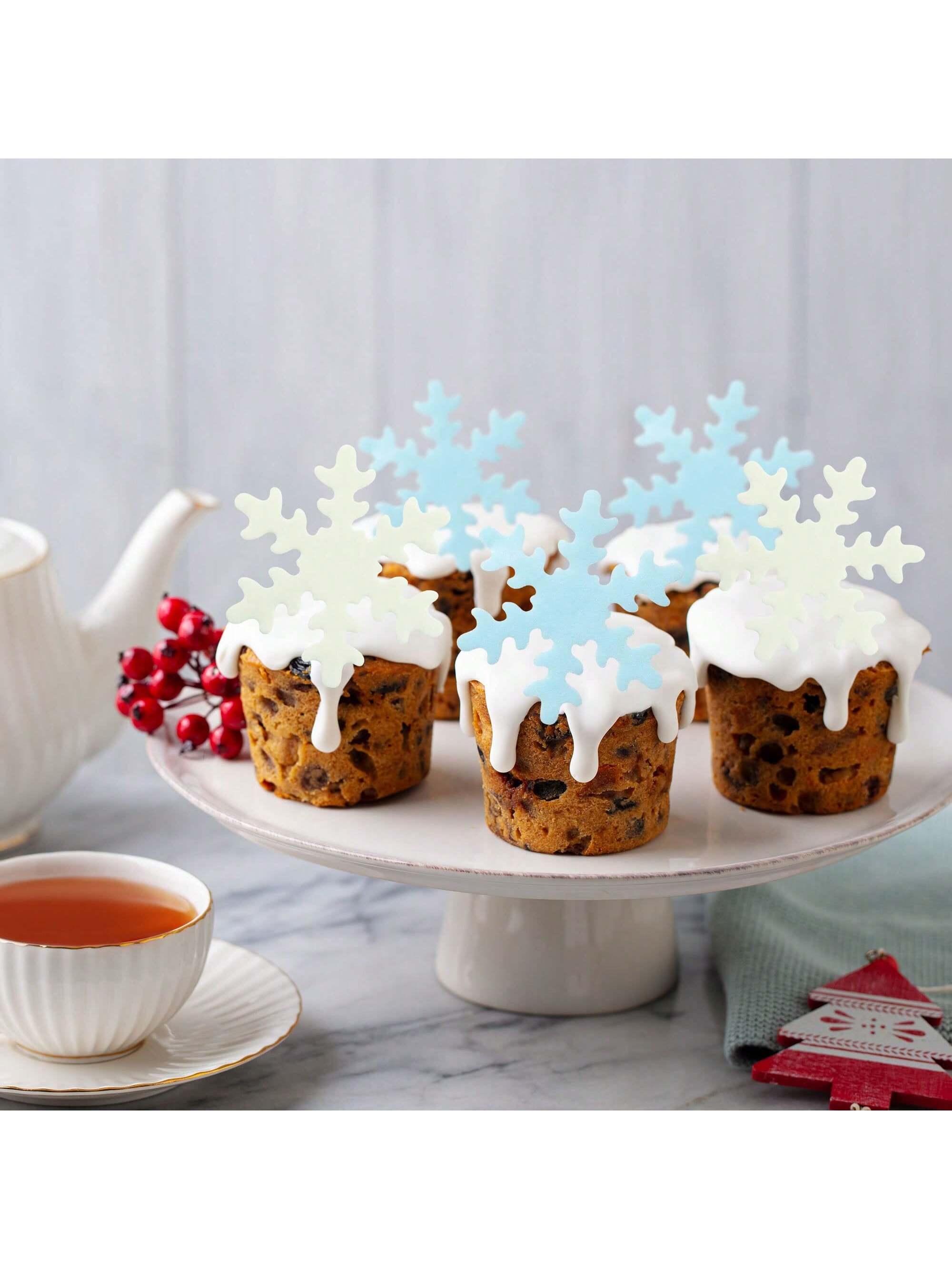 50 Buah Topper Cupcake Biru Pu - Meal Prep Frozen ulasan dan harga