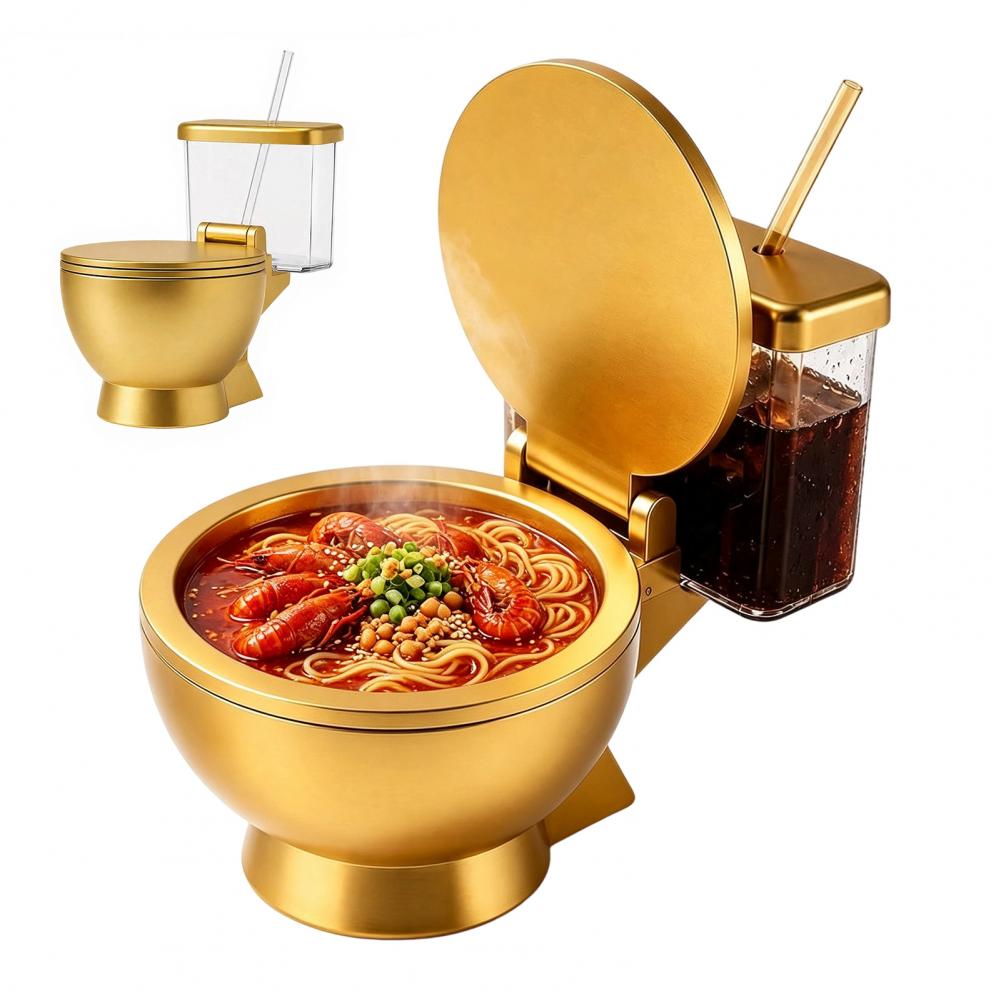 Set Mangkuk Ramen Bentuk Toile - Meal Prep Soup ulasan dan harga